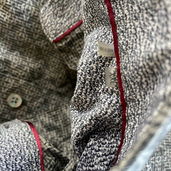 BUGATCHI Mens Button Up Long Sleeve Shirt Size XXL Cotton Micro Pattern Office - Picture 5 of 9